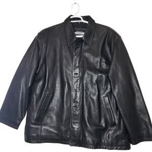Boston Outfitters Black Leather Jacket, Men's XL